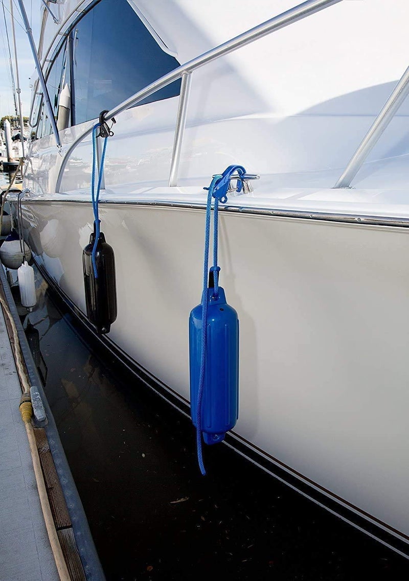 Danik Hook Marine Fender Hook â€“ Adjustable Boat Fender Hanger (Made in USA) â€“ No Knots Needed, High-Strength Composite for 3/8"â€“5/8" Line, Fits Up to 1 1/4" Rails (Fender Line Not Included) - Blue - Image 4